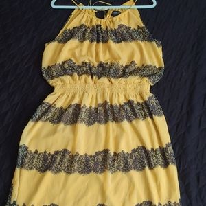 Yellow and black sun dress